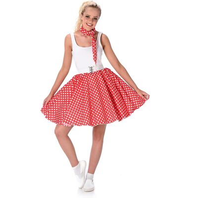 Costume femme années 50 à pois rouges de My Other Me - Costumes - Publicité Costume femme années 50 à pois rouges de My Other Me - Costumes - Publicité