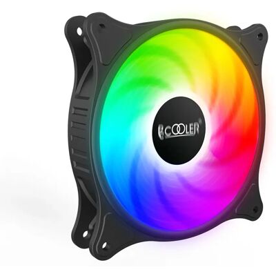 Pccooler FX-120-3 HALO RGB Gehäuselüfter - 120 mm, Schwarz Pccooler FX-120-3 HALO RGB Gehäuselüfter - 120 mm, Schwarz