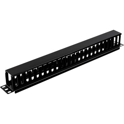 Panel de gestión de cables Aiten Data - 1U Plástico Negro Panel de gestión de cables Aiten Data - 1U Plástico Negro