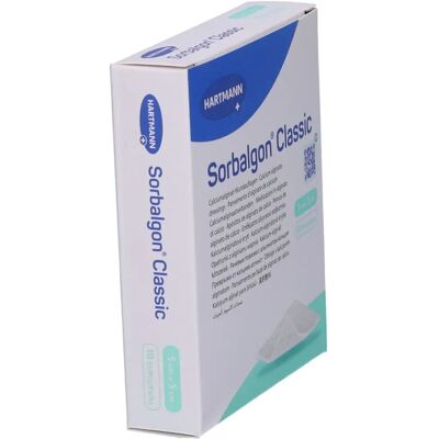 Paul Hartmann Sorbalgon Classic - Bandaj de alginat de calciu - 5x5 cm, Pachet cu 10 Paul Hartmann Sorbalgon Classic - Bandaj de alginat de calciu - 5x5 cm, Pachet cu 10