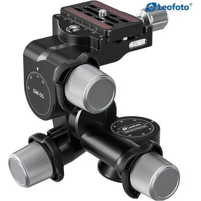 Leofoto - GW-01 - Silber - 360° Drehung - Gear Head Leofoto - GW-01 - Silber - 360° Drehung - Gear Head