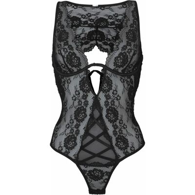 JETTE Schwarzer Body Gr. 80 mit Spitze - Bodies JETTE Schwarzer Body Gr. 80 mit Spitze - Bodies