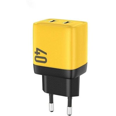 WEKOME WP-U128 - Chargeur rapide GaN 40W - Jaune - Publicité WEKOME WP-U128 - Chargeur rapide GaN 40W - Jaune - Publicité