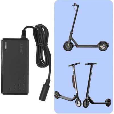 Chargeur LinQ pour Xiaomi & Ninebot Scooter - 42V 1.5A 63W Noir - Publicité Chargeur LinQ pour Xiaomi & Ninebot Scooter - 42V 1.5A 63W Noir - Publicité