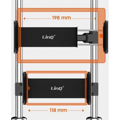 Soporte para coche LinQ - Montura giratoria en reposacabezas - Negro Soporte para coche LinQ - Montura giratoria en reposacabezas - Negro