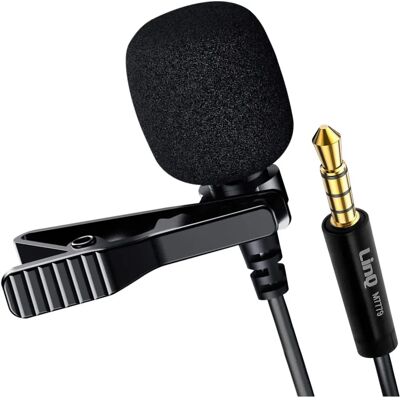 LinQ 3.5mm Tie Jack Microphone - Noise Reduction, 1.5m, Black LinQ 3.5mm Tie Jack Microphone - Noise Reduction, 1.5m, Black