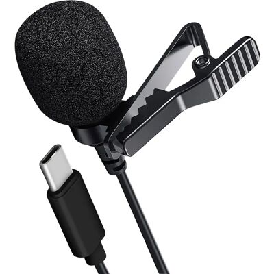 Microphone cravate USB-C LinQ - Réduction du bruit - 1,5m Microphone cravate USB-C LinQ - Réduction du bruit - 1,5m