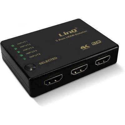 Diviseur HDMI LinQ 3x HDMI 4K - Vitesse Élevée - Publicité Diviseur HDMI LinQ 3x HDMI 4K - Vitesse Élevée - Publicité