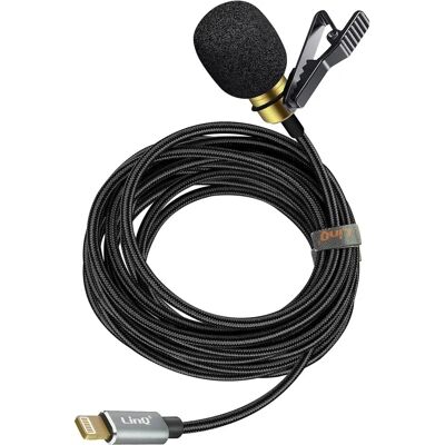Microphone Pinza Giratoire Lightning LinQ - Omnidirectionnel - Noir - Publicité Microphone Pinza Giratoire Lightning LinQ - Omnidirectionnel - Noir - Publicité