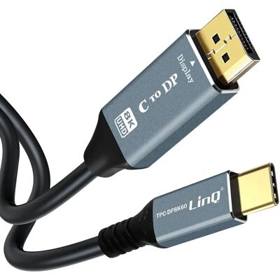 Câble LinQ 8K USB-C à DisplayPort - Noir - Type de Vidéo - Publicité Câble LinQ 8K USB-C à DisplayPort - Noir - Type de Vidéo - Publicité