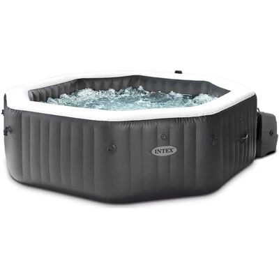 Spa gonflable Intex Octogonal noir - 6 places - Publicité Spa gonflable Intex Octogonal noir - 6 places - Publicité