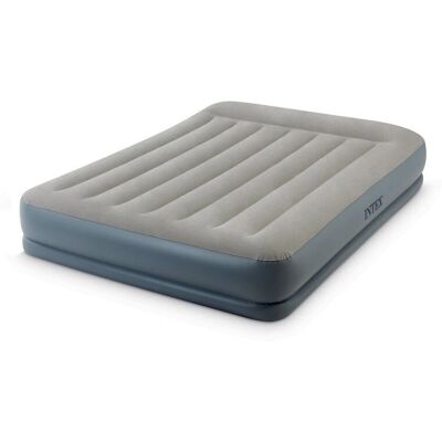 Matelas Gonflable Double Intex - Fiber-Tech, Pompe Automatique, Surface Veloutée - Publicité Matelas Gonflable Double Intex - Fiber-Tech, Pompe Automatique, Surface Veloutée - Publicité