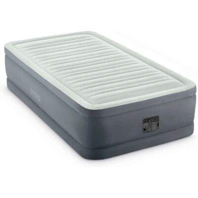 Matelas gonflable PremAire Intex - Pompe électrique, 191x99x46cm - Simple, Gris clair - Publicité Matelas gonflable PremAire Intex - Pompe électrique, 191x99x46cm - Simple, Gris clair - Publicité