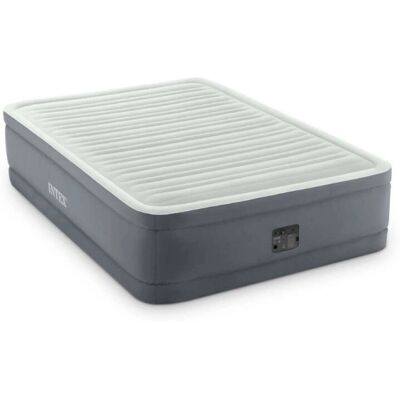 Matelas gonflable double gris clair avec pompe - Matelas d'air - Publicité Matelas gonflable double gris clair avec pompe - Matelas d'air - Publicité