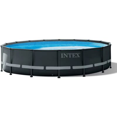 Intex Grey Round Pool 19156L - Swimming Pool Intex Grey Round Pool 19156L - Swimming Pool