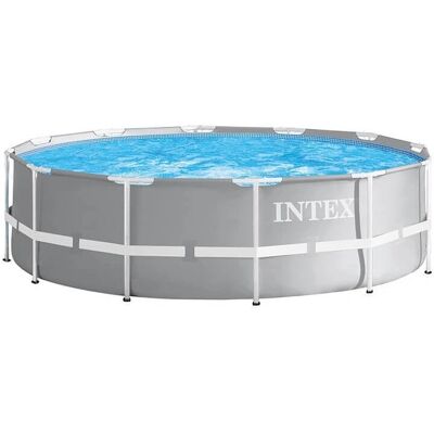 Intex 26724GN Gråt rundt oppblåsbart swimmingpool - Pool type Intex 26724GN Gråt rundt oppblåsbart swimmingpool - Pool type