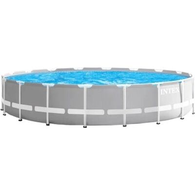 Intex Grauer Prism Frame Aufstellpool - 24.311L - Rund Intex Grauer Prism Frame Aufstellpool - 24.311L - Rund