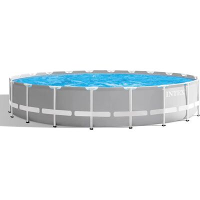 Piscine Ronde Grise Intex - 32,695L - 610x132cm - Publicité Piscine Ronde Grise Intex - 32,695L - 610x132cm - Publicité