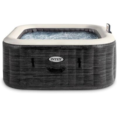 Intex 28450EX Vasca Idromassaggio 4 Persone Quadrato Grigia - Spa Intex 28450EX Vasca Idromassaggio 4 Persone Quadrato Grigia - Spa