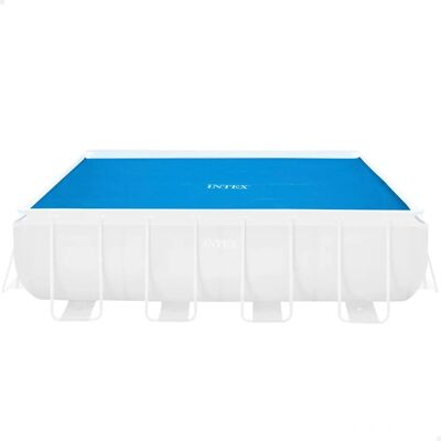 Intex sininen aurinkopoolkansi - Neliön muotoinen uima-allaspeite Intex sininen aurinkopoolkansi - Neliön muotoinen uima-allaspeite