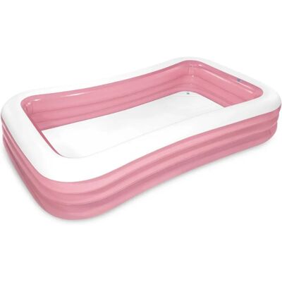 Piscine rectangulaire gonflable Intex 58487NP Rose Blanc - Piscine - Publicité Piscine rectangulaire gonflable Intex 58487NP Rose Blanc - Piscine - Publicité
