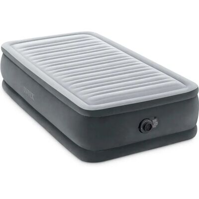 Intex Hellgraues Einzel-Luftmatratze - Luftbett mit Pumpe Intex Hellgraues Einzel-Luftmatratze - Luftbett mit Pumpe