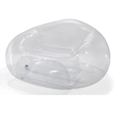 Fauteuil gonflable transparent Intex - 137x127x74 cm - Publicité Fauteuil gonflable transparent Intex - 137x127x74 cm - Publicité