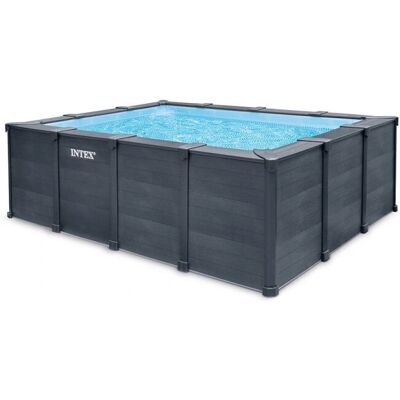 Piscine Rectangulaire Graphite Intex - 4x3m - Piscine Hors Sol - Publicité Piscine Rectangulaire Graphite Intex - 4x3m - Piscine Hors Sol - Publicité