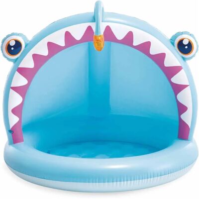 Intex Kinderspielzeug Aufblasbarer Pool Angler Fish mit Sonnenschirm und gepolstertem Boden - Aufblasbarer Pool Intex Kinderspielzeug Aufblasbarer Pool Angler Fish mit Sonnenschirm und gepolstertem Boden - Aufblasbarer Pool