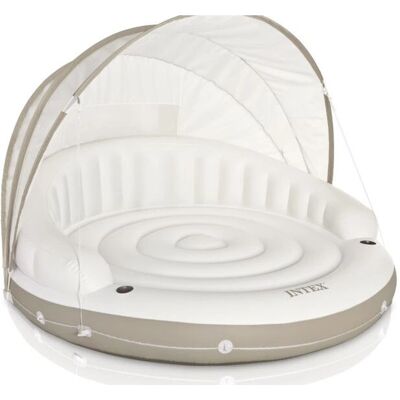 Intex Beiget Weiß Monochrom Vinyl Schwimmende Insel - Poolfloat Intex Beiget Weiß Monochrom Vinyl Schwimmende Insel - Poolfloat