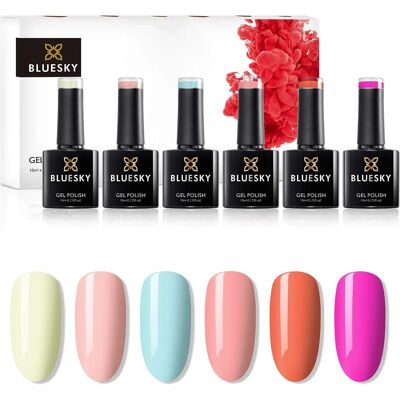 Bluesky Vegan Gel Nail Polish Set - Summer Collection - Pink Bluesky Vegan Gel Nail Polish Set - Summer Collection - Pink