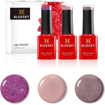 Bluesky Gel Nail Polish Set - 10 Year Anniversary Collection - Pink, Mauve, Nude, Pastel, Glitter Bluesky Gel Nail Polish Set - 10 Year Anniversary Collection - Pink, Mauve, Nude, Pastel, Glitter