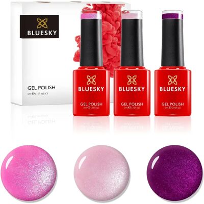 Bluesky - Gel Polish Set - 3 x 5 ml Glitter - Rosa - gel polish Bluesky - Gel Polish Set - 3 x 5 ml Glitter - Rosa - gel polish