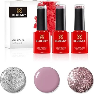 Bluesky - Gel-Nagellack-Set 3x5ml - 2-3 Wochen Halt - Nagellack-Set Bluesky - Gel-Nagellack-Set 3x5ml - 2-3 Wochen Halt - Nagellack-Set