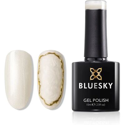 Bluesky - Vernis Gel - Blanc nacré - 10 ml - Publicité Bluesky - Vernis Gel - Blanc nacré - 10 ml - Publicité