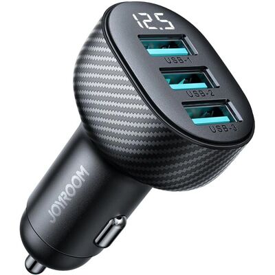 Joyroom JR-CCD03 Autoladegerät - 3 USB-A, Digitalanzeige, 17W Joyroom JR-CCD03 Autoladegerät - 3 USB-A, Digitalanzeige, 17W