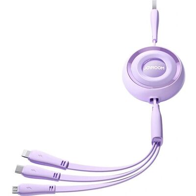 Joyroom S-A40 Buntes 3in1 aufrollbares USB-Kabel Joyroom S-A40 Buntes 3in1 aufrollbares USB-Kabel