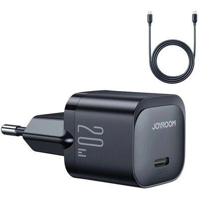 Joyroom JR-TCF02 Kompakt USB-C Töltő - 20W, Fekete Joyroom JR-TCF02 Kompakt USB-C Töltő - 20W, Fekete