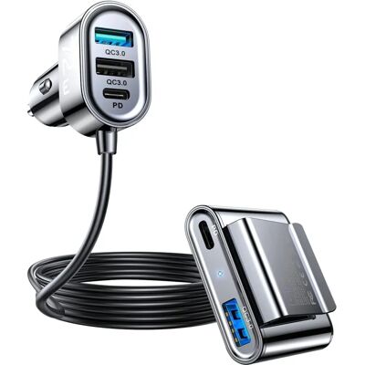 Joyroom Mini Fém Autós Töltő - 60W USB-C USB-A Joyroom Mini Fém Autós Töltő - 60W USB-C USB-A