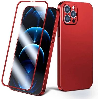 Joyroom Rote Vollständige Hülle für iPhone 13 Pro Max - Stoßfest Joyroom Rote Vollständige Hülle für iPhone 13 Pro Max - Stoßfest
