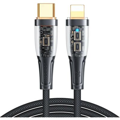 Joyroom Schwarzes 20W USB-C Lightning Kabel - Smart Switch Joyroom Schwarzes 20W USB-C Lightning Kabel - Smart Switch