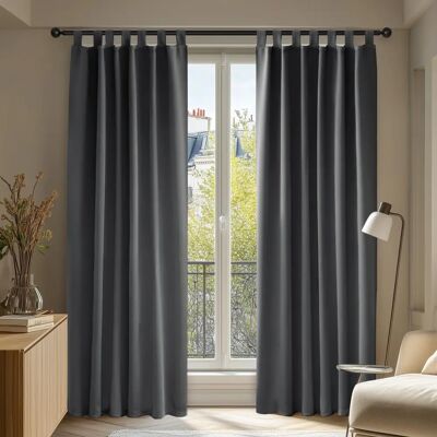 Deconovo Dark Gray Thermal Blackout Curtains - 2 Panels 140x210cm Deconovo Dark Gray Thermal Blackout Curtains - 2 Panels 140x210cm