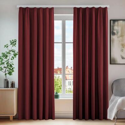 Deconovo Rosso Scuro Darkening Curtain - Curtain Deconovo Rosso Scuro Darkening Curtain - Curtain