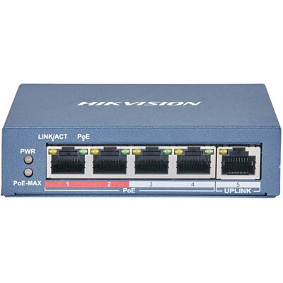 Hikvision DS-3E0105P 4-Port Gigabit PoE Switch - Unmanaged Hikvision DS-3E0105P 4-Port Gigabit PoE Switch - Unmanaged