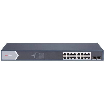 Hikvision Managed 16-Port Gigabit PoE Switch - Schwarz Hikvision Managed 16-Port Gigabit PoE Switch - Schwarz