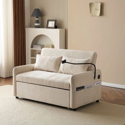 Modfu - 2P-CHAISE - 129x76x81cm - Beige - Sofá cama Modfu - 2P-CHAISE - 129x76x81cm - Beige - Sofá cama