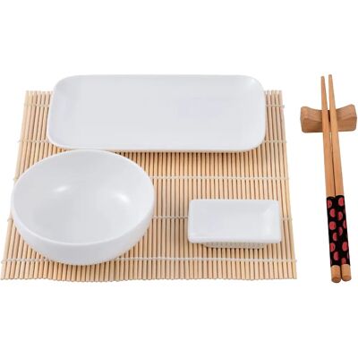 Masterpro Sushi Set Q3565 - 12 Piece Porcelain Bamboo Masterpro Sushi Set Q3565 - 12 Piece Porcelain Bamboo