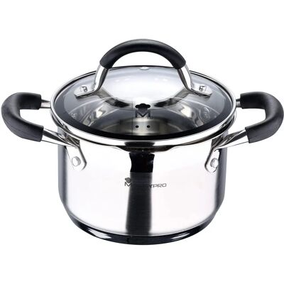 Pentola Lenta Masterpro in Acciaio Inox - 1,8L - Ø 16cm - Utensile da Cucina Pentola Lenta Masterpro in Acciaio Inox - 1,8L - Ø 16cm - Utensile da Cucina