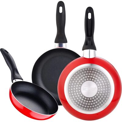 San Ignacio Lot de 3 Poêles Antiadhésives - 16/20/24 cm - Set de Cuisine - Publicité San Ignacio Lot de 3 Poêles Antiadhésives - 16/20/24 cm - Set de Cuisine - Publicité