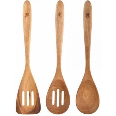 Set di Utensili da Cucina Masterpro in Legno di Acacia Set di Utensili da Cucina Masterpro in Legno di Acacia